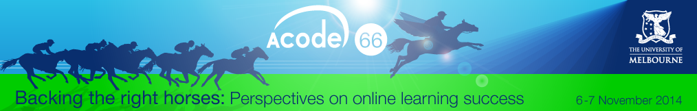 ACODE 66 Backing the right horses –  Perspectives on online learning success