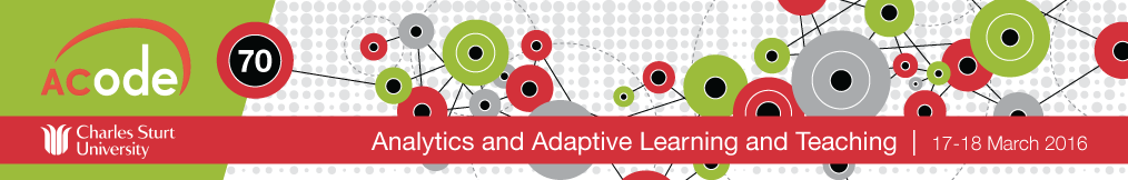 ACODE 70 Analytics and Adaptive Learning and Teaching